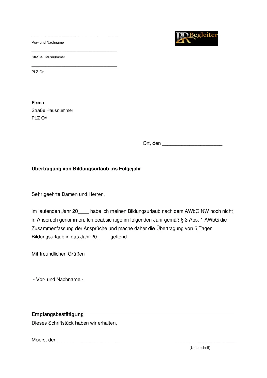 Übertragung durch BR Begleiter